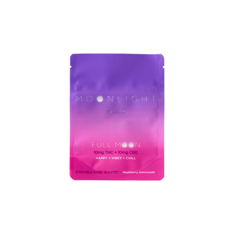 Moonlight Full Moon Gummy - Raspberry Lemonade - 50MG THC/50MG CBD