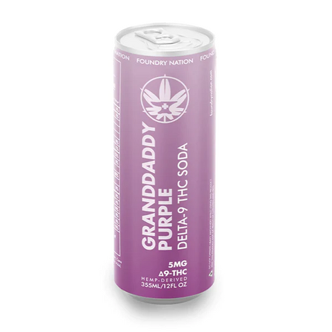 Foundry Nation Soda - Grandaddy Purple - 5MG Delta-9 THC