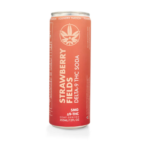 Foundry Nation Soda - Strawberry Fields - 5MG Delta-9 THC