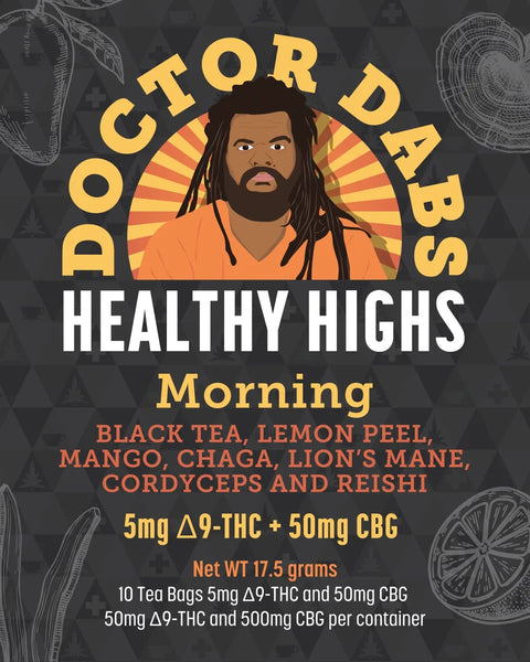 Doctor Dabs Healthy Highs Morning Tea - 50MG D9 THC/50MG CBG - Black Tea