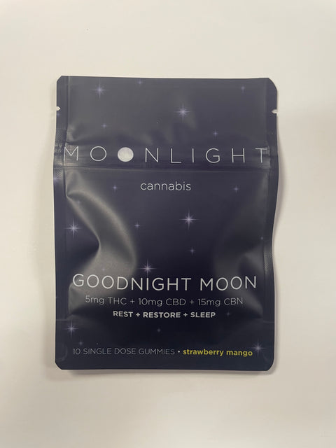 Moonlight Cannabis Gummy - Goodnight Moon Strawberry Mango - 50MG THC/100MG CBD/150MG CBN