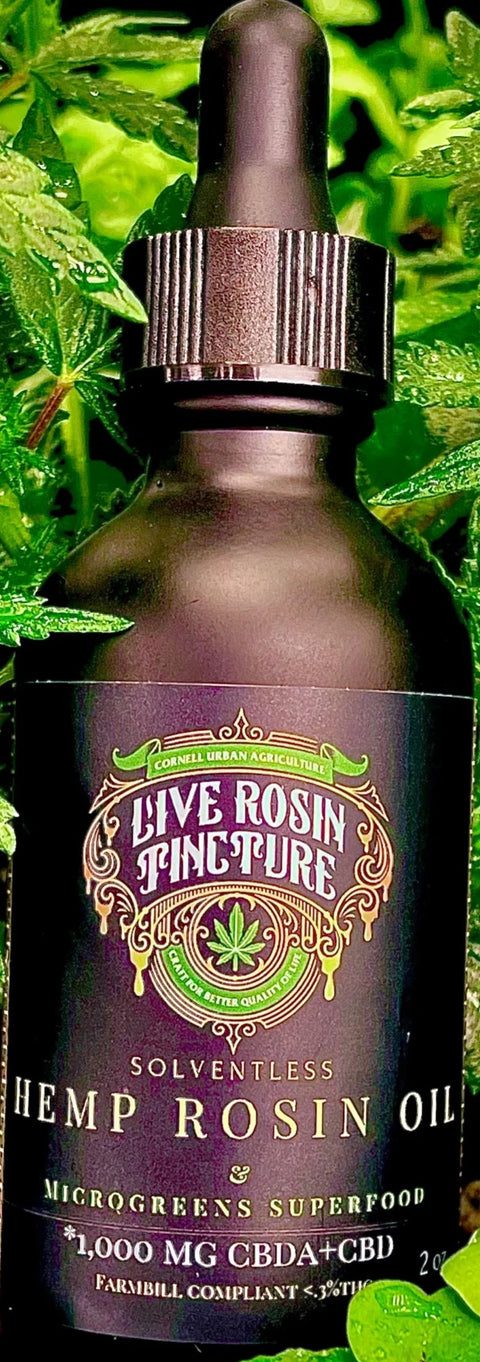 Cornell Urban Agriculture Live Rosin Tincture - 1,000MG CBD-A/200MG CBD