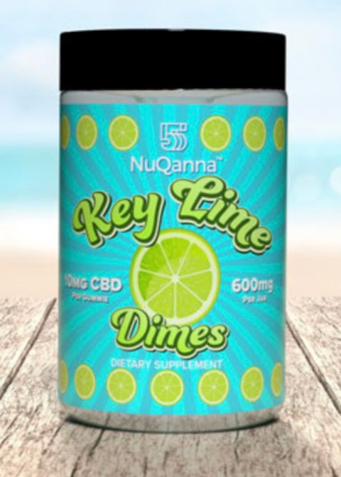 NuQanna Gummy - Key Lime Dimes - 50 Pack - 500MG CBD