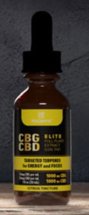 NuQanna Elite Tincture - Energy and Focus Citrus - 1000MG CBG 1000MG CBD
