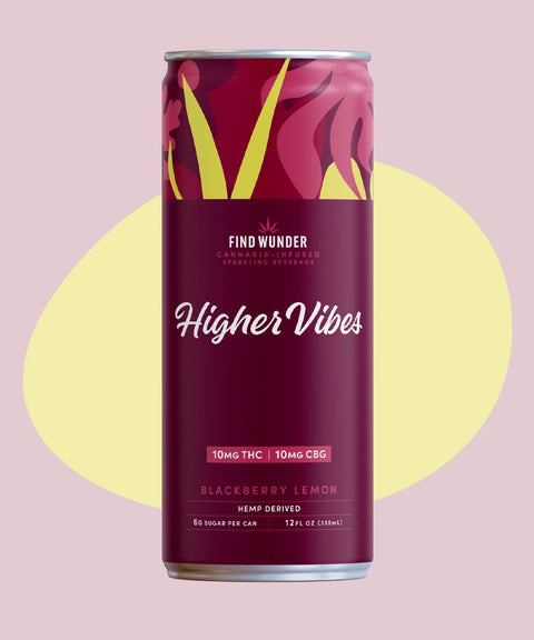 Find Wunder Higher Vibes Sparkling Beverages - 10MG THC/10MG CBG