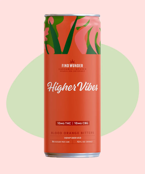 Find Wunder Higher Vibes Sparkling Beverages - 10MG THC/10MG CBG