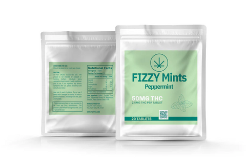 FizzyTHC Peppermint Mints - 20 Pack - 50MG Delta-9 THC