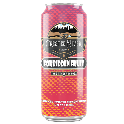 Crested River Homegrew Soda - Forbidden Fruit - 10MG Delta-9 THC/10MG CBG