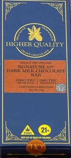 Higher Quality Craft Chocolate Bars - 50MG THC