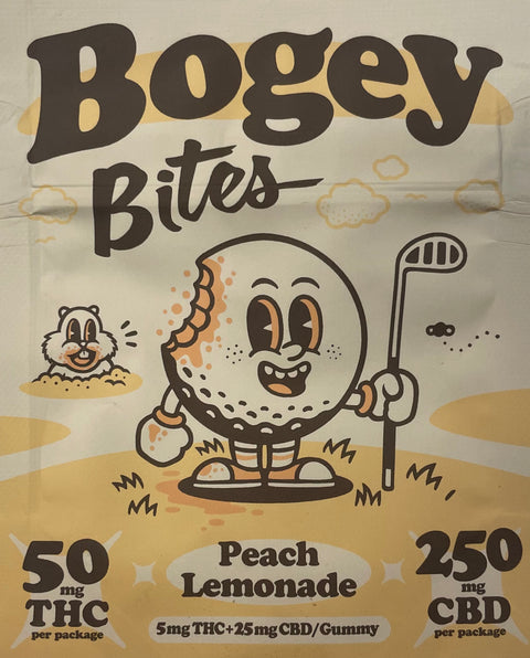 Bogey Bites Gummies - 50MG THC/250MG CBD