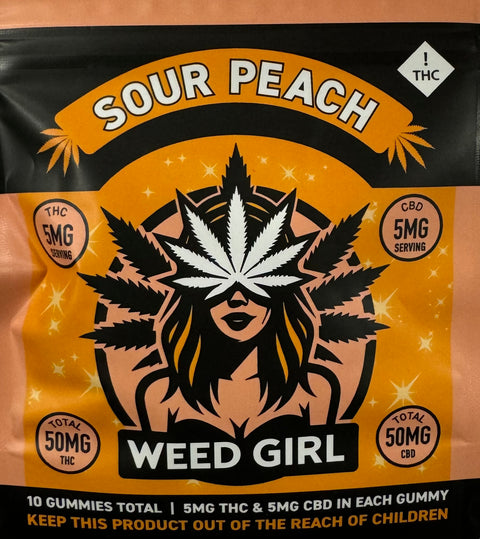 Weed Girl Gummies - 50MG THC/50MG CBD