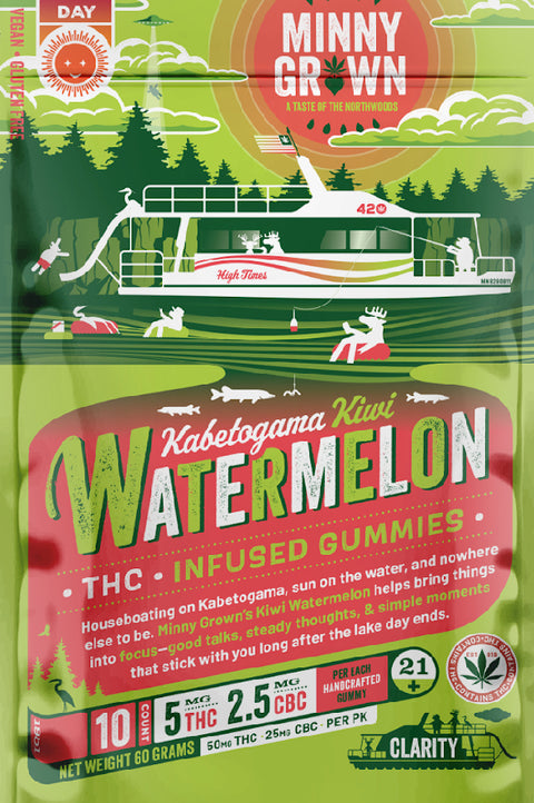 Minny Grown Gummy - Watermelon Kiwi - Clarity - 50MG THC/25MG CBC