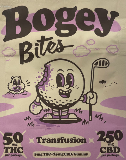 Bogey Bites Gummies - 50MG THC/250MG CBD