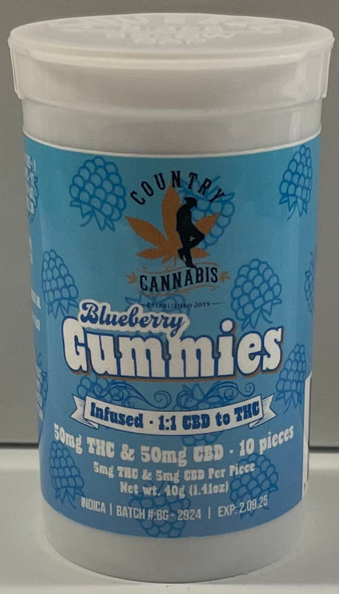 Country Cannabis Gummies - 50MG THC/50MG CBD