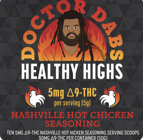 Doctor Dabs Seasoning - Nashville Hot Chicken - 10 Servings - 50MG THC