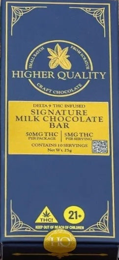 Higher Quality Craft Chocolate Bars - 50MG THC