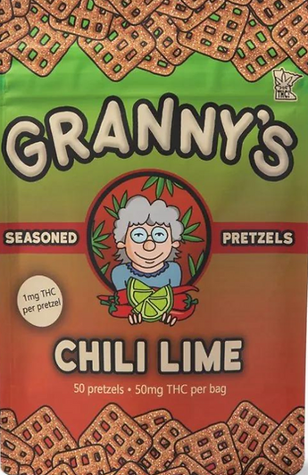 Granny's Pretzels - Chili Lime - 50 Pack - 50MG Delta-9 THC