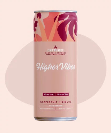 Find Wunder Higher Vibes Sparkling Beverages - 10MG THC/10MG CBG