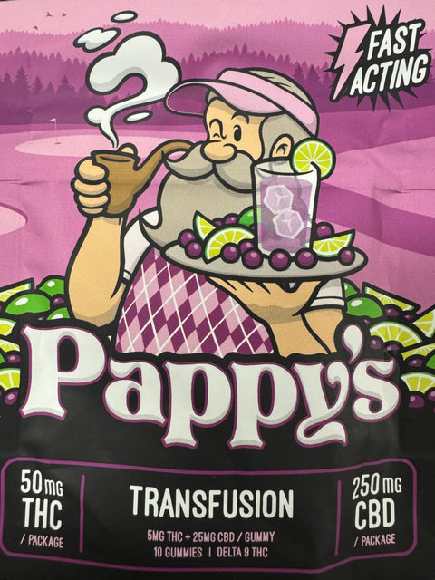 Pappy's Gummies - 50MG THC/250MG CBD