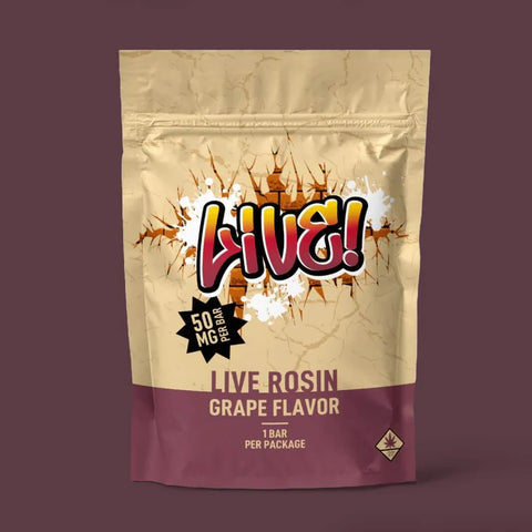 Live! Live Rosin Gummy Bar – Grape - 50MG THC