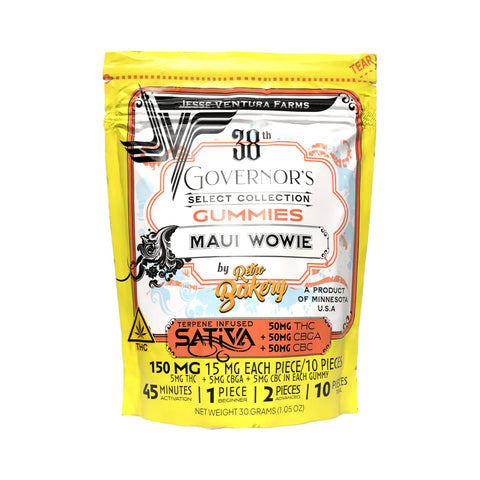 Jesse Ventura Farms 38th Governor's Collection Gummies - Maui Wowie (Sativa) - 50MG THCV/50MG CBGA/50MG CBC