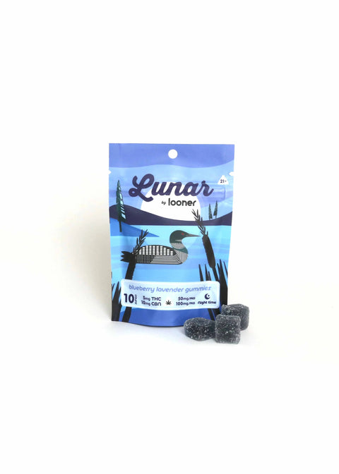 Looner Gummy - Blueberry Lavender - 50MG THC/100MG CBN
