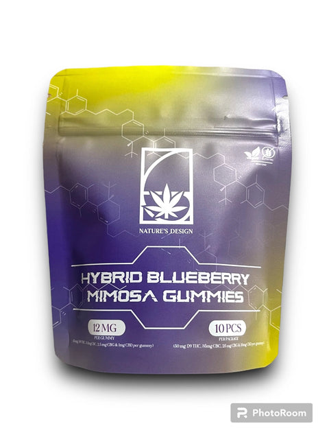 Nature’s Design Gummy - Hybrid Blueberry Mimosa - 5MG THC/3.5MG CBC/2.5MG CBG/1MG CBD