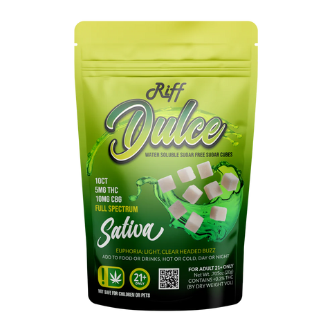 Riff Dulce THC Sugar Free Sugar Cubes - Sativa - 50MG THC/100MG CBG