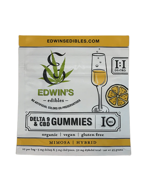 Edwin’s Edibles Gummy - Mimosa Hybrid - 10 Pack - 50MG Delta-9 THC