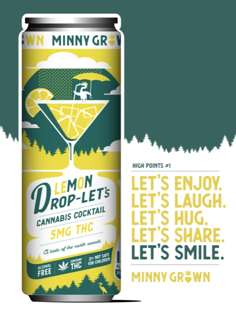 Minny Grown Cannabis Cocktail - Lemon Drop-lets - 10MG Delta-9 THC