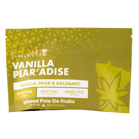 No Coast Pâte De Fruit Gummy - Vanilla Pear'adise - 10 Pack - 50MG Delta-9 THC