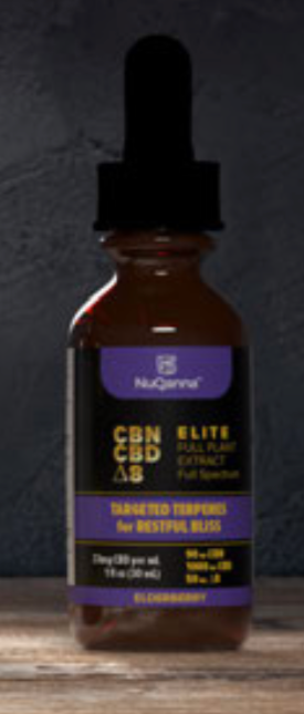 NuQanna Elite Full Spectrum Tincture - Elderberry - 60MG CBN 1000MG CBD 45MG D8 THC