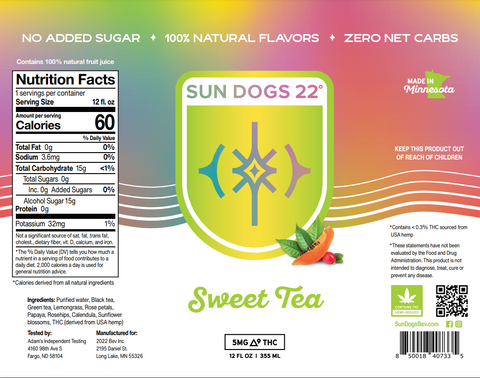 Sun Dogs Sweet Tea - 5MG Delta-9 THC