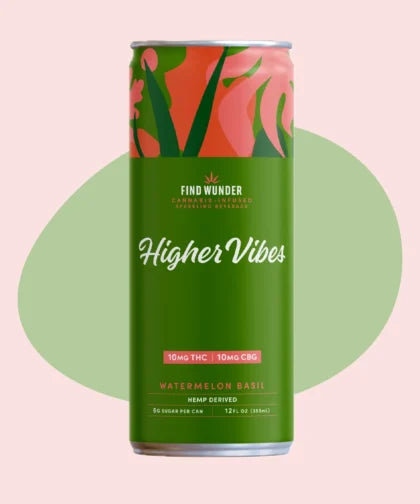 Find Wunder Higher Vibes Sparkling Beverages - 10MG THC/10MG CBG