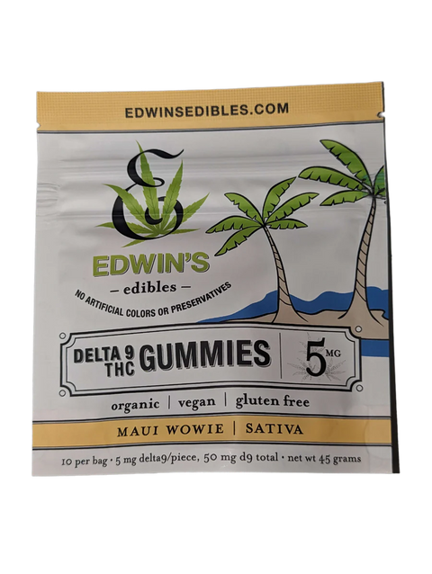 Edwin’s Edibles Gummy - Maui Wowie Sativa - 10 Pack - 50MG Delta-9 THC
