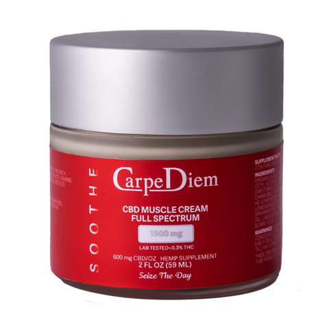 Carpe Diem CBD Muscle Cream - Soothe - 1500 MG CBD