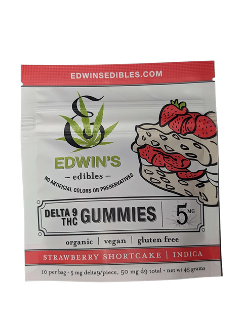 Edwin’s Edibles Gummy - Strawberry Shortcake Indica - 10 Pack - 50MG Delta-9 THC