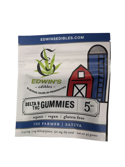 Edwin’s Edibles Gummy - The Farmer Sativa - 10 Pack - 50MG Delta-9 THC