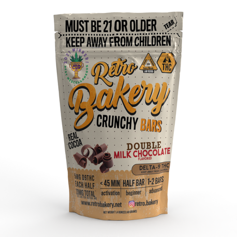 Retro Bakery Crunchy Bar - Double Milk Chocolate - 2 Pack - 20MG Delta-9 THC
