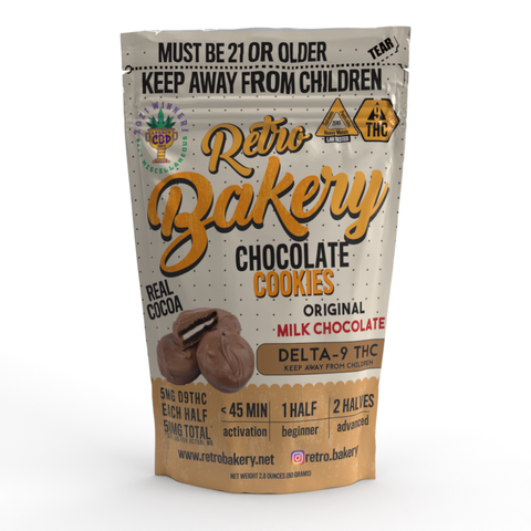 Retro Bakery Chocolate Cookies - 5 Pack - 50MG Delta-9 THC