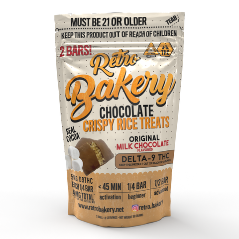 Retro Bakery Chocolate Crispy Rice Treats - 2 Pack - 40MG THC