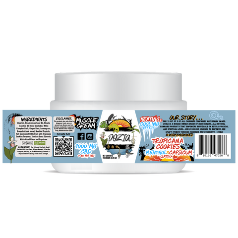 Dozia Muscle Cream - Menthol & Capsicum - 3.95 Oz - 1000MG CBD/40MG THC