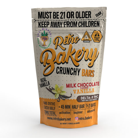 Retro Bakery Crunchy Bar - Milk Chocolate Vanilla - 2 Pack - 20MG Delta-9 THC