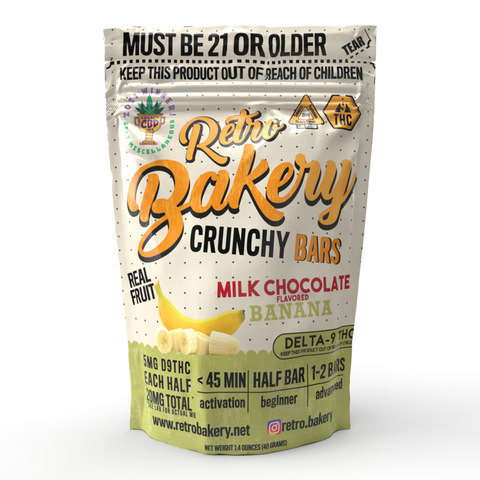 Retro Bakery Crunchy Bar - Milk Chocolate Banana - 2 Pack - 20MG Delta-9 THC