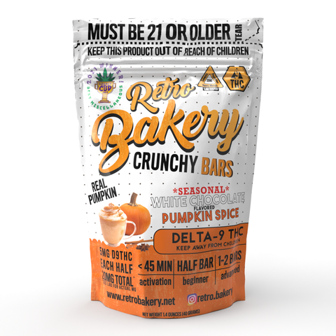 Retro Bakery Crunchy Bar - White Chocolate Pumpkin Spice - 2 Pack- 20MG Delta-9 THC